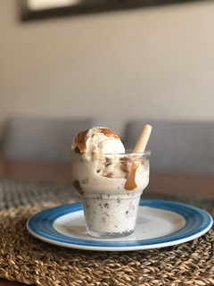 Una foto de Helado de plátano con chispas