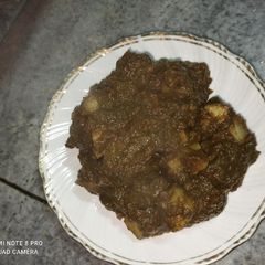 A picture of Aloo Palak Ki Sabzi.