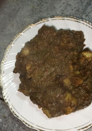 A picture of Aloo Palak Ki Sabzi.