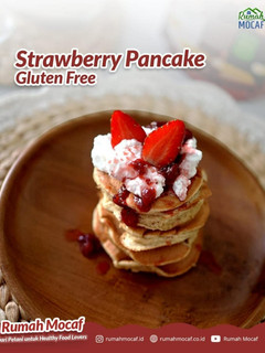 Foto resep Strawberry Pancake Gluten Free