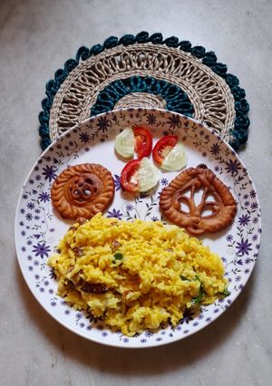 A picture of Jack Fruit Seed Khichri.