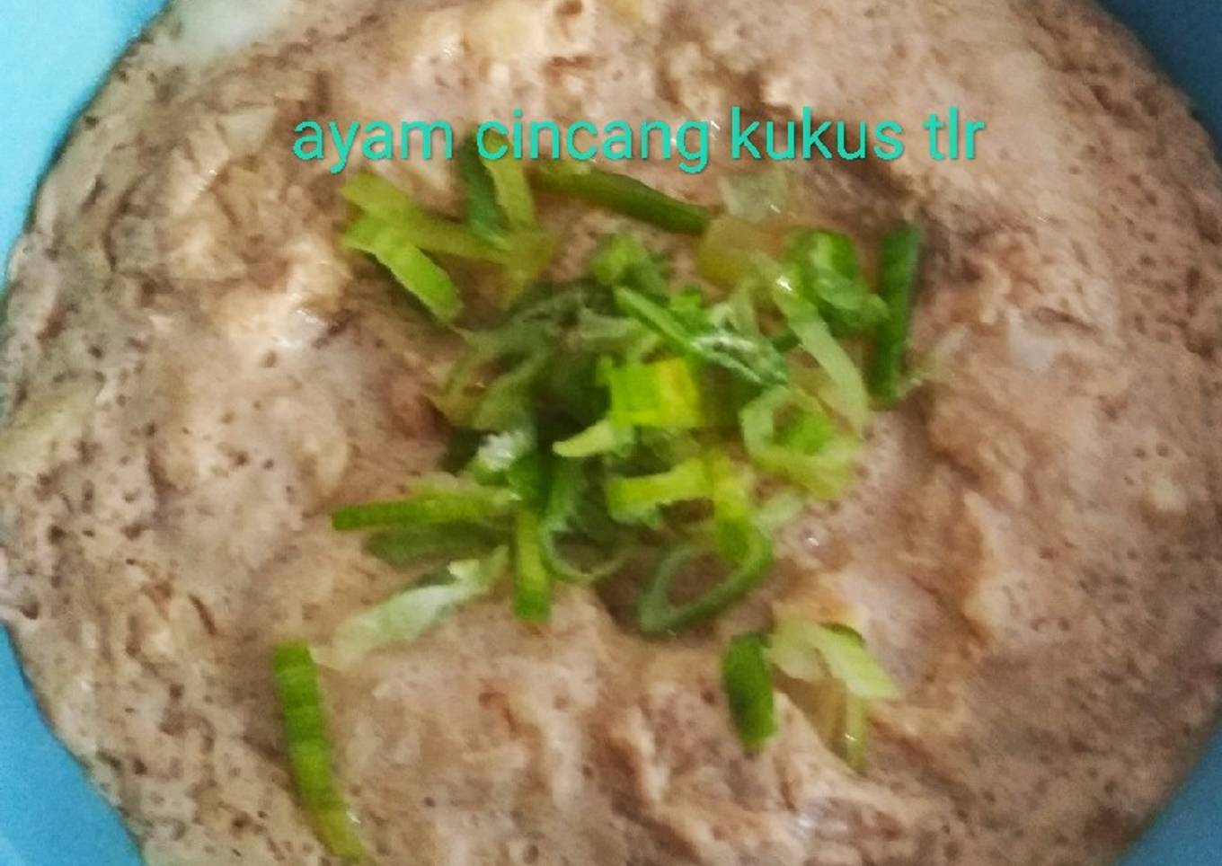 Ayam cincang kukus telor