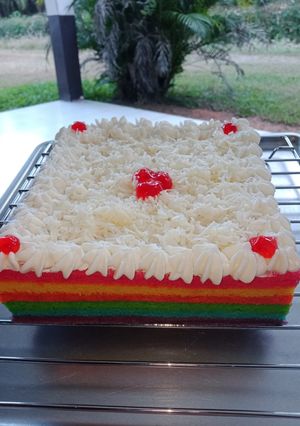 Foto resep Bolu kukus pelangi