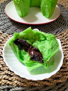 Foto resep 606. Roti Sobek Kukus Pandan
