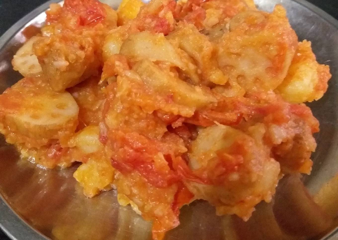 Potato and kamal kakdi veg
