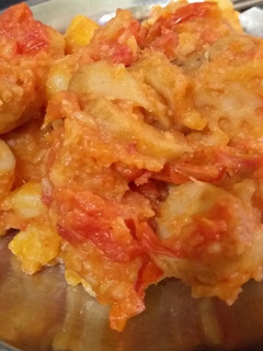 A picture of Potato and kamal kakdi veg.