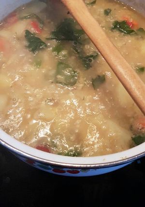 Una foto de Sopa de quinoa