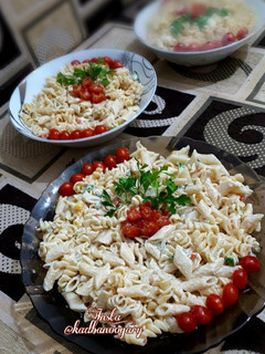 عکسی از دستور سالاد ماکارونی بدون کالباس 🥗