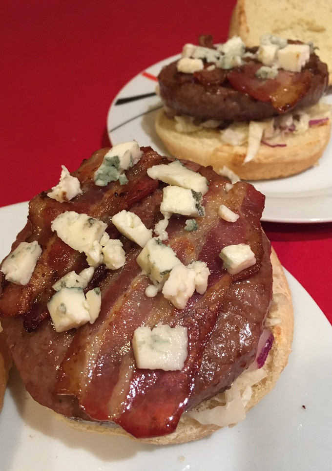 Una foto de Hamburguesa blue cheese