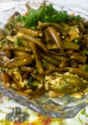 صورة لوصفة لوبيا خضراء مقلية⁦
