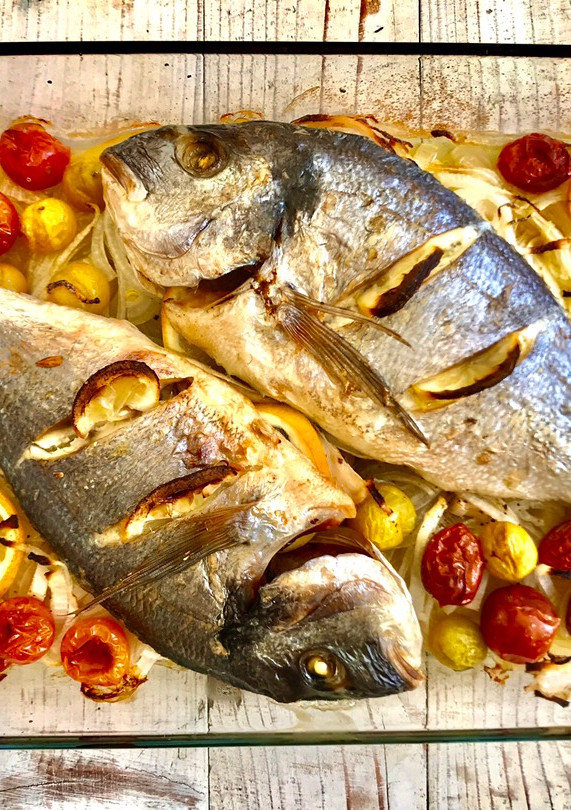 Una foto de Dorada al horno