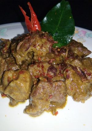 Foto resep Rendang ricecooker simple bumbu instan