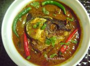 A picture of rohu fish head
