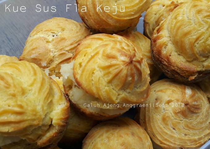 Anti Ribet, Buat Kue sus (soes) fla keju simple Untuk Pemula