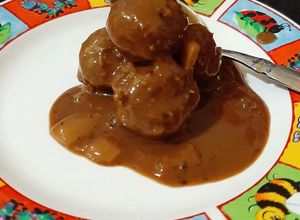 Gambar Bebola daging masak blackpepper