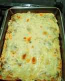 Pizza con sardinas y mozzarella