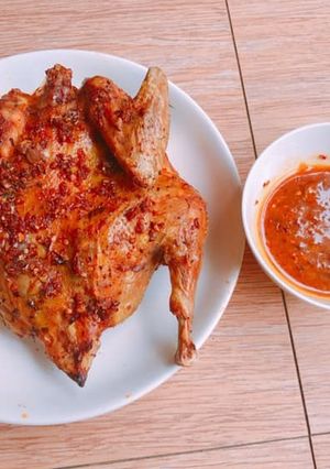 Hình của món Gà nướng muối ớt.