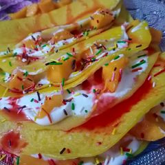 A picture of Mango🥭pancake/Crepes😋.