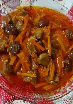 عکسی از دستور خورش آلو هویج