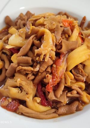Foto resep Tumis Jamur Usus Masak Kecap