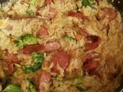 A picture of cheesy orzo