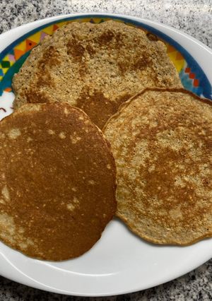 Una foto de Pancakes con Banano