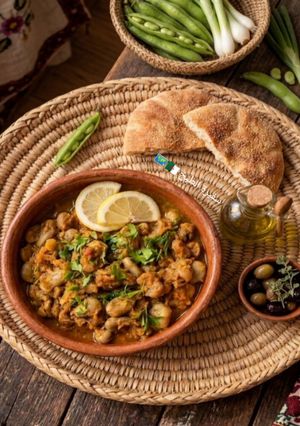 صورة لوصفة تغميسة الفول الأخضر التقليدي الجزائري🇩🇿