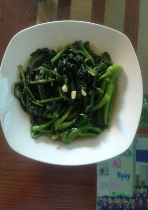 Hình của món Cải xào không dùng dầu hào.