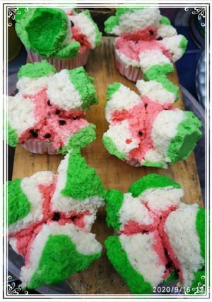 Foto resep Bolu Kukus semangka
