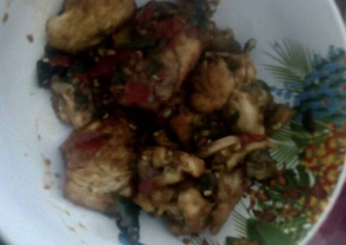 Ayam geprek pedes manis