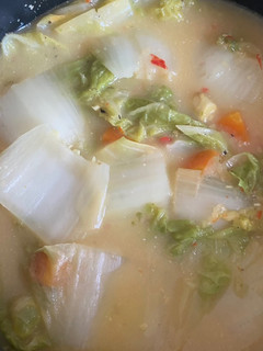 Foto resep 6. Sawi putih masak santan