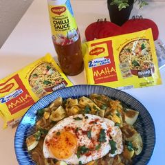 A picture of Egg Masala Maggi.