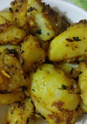 A picture of Jeera aloo.