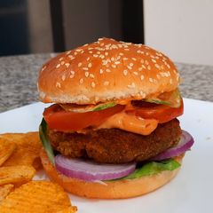 A picture of Mc Aloo Tikki Burger.