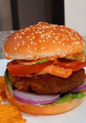 A picture of Mc Aloo Tikki Burger.