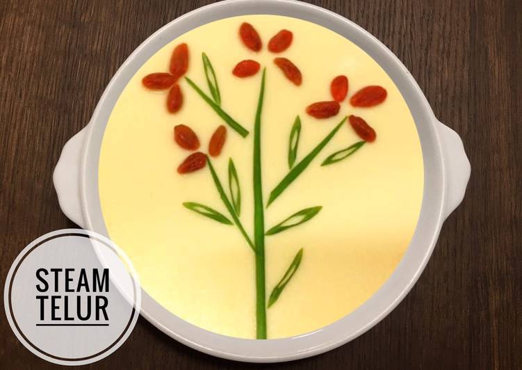 Cara Mudah Membuat Steam Telur hias bunga, Praktis