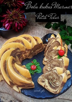 Foto resep Bolu Kukus Marmer Putih Telur