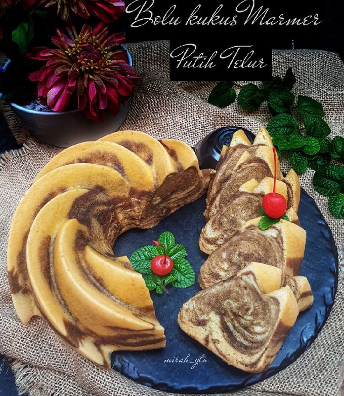 Foto resep Bolu Kukus Marmer Putih Telur