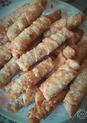 صورة لوصفة لفائف الدجاج المقلية (Chicken roll)