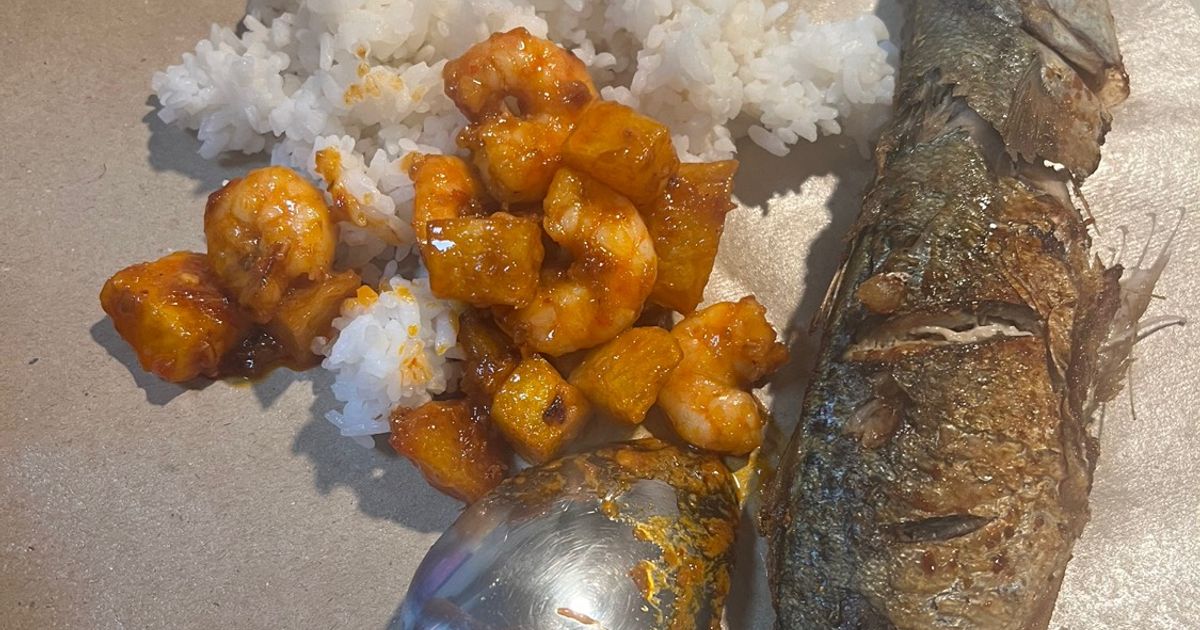 Udang kentang balado + ikan kembung goreng simpel