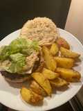 Hamburguesa con salsa Big Mac (y papas crujientes)