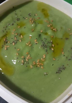 Una foto de Crema de espinacas