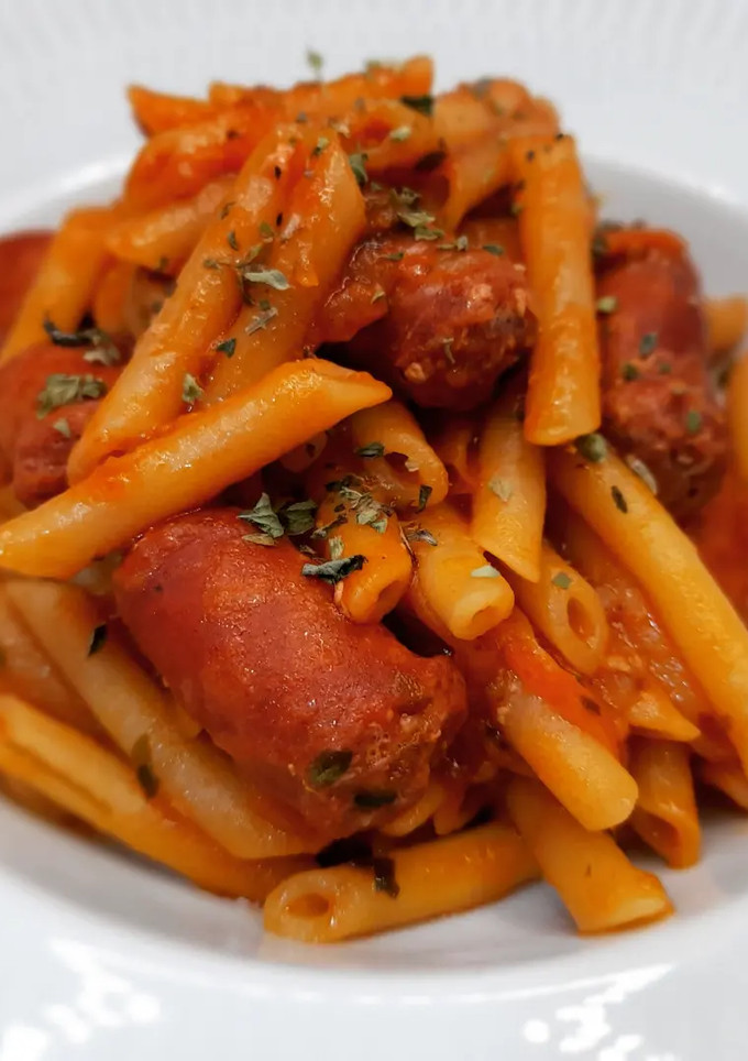 Una foto de Macarrones con chorizo