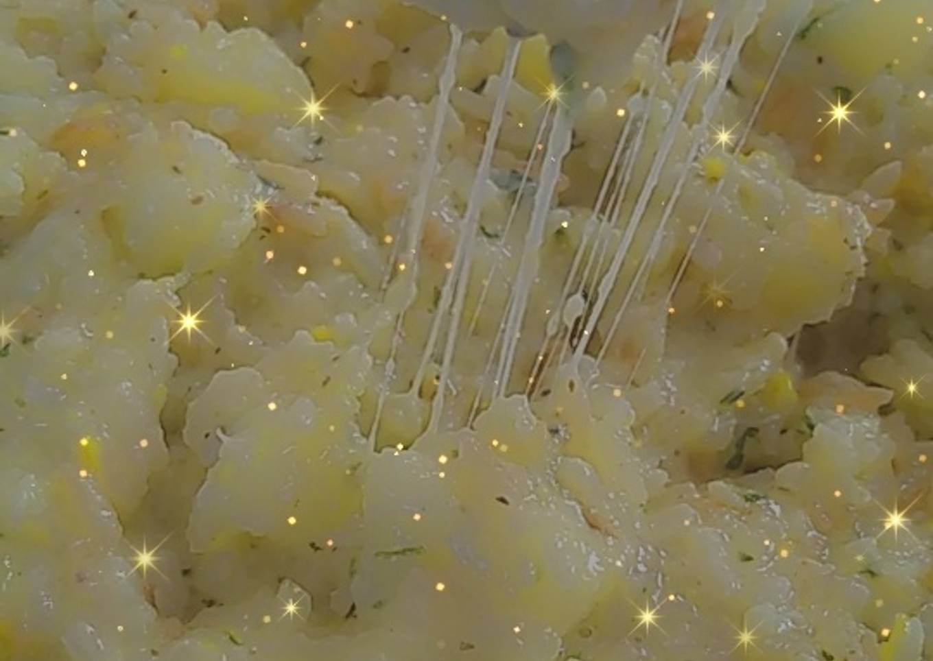 Risotto de verduras con queso