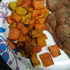 A picture of Roasted Sweet Potato and Butternut Squash.