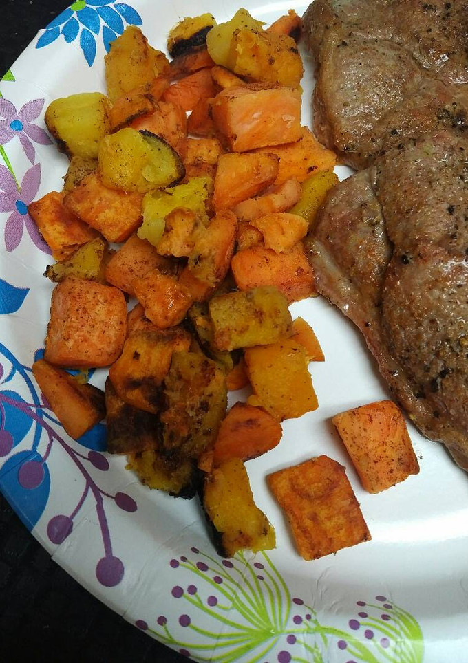 A picture of Roasted Sweet Potato and Butternut Squash.