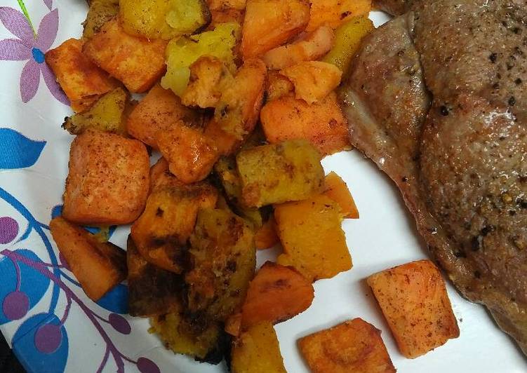 Recipe of Award-winning Roasted Sweet Potato and Butternut Squash