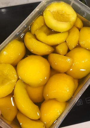 Hình của món Đào ngâm.