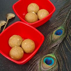 A picture of Sattu laddu/ Sattu laddu in 5 minutes /regional and rustic Bihari sattu laddu without cooking.
