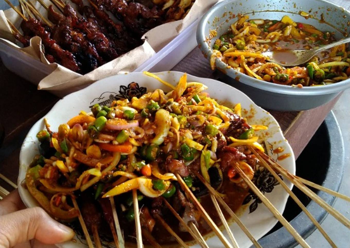 Sate kambing rame rame